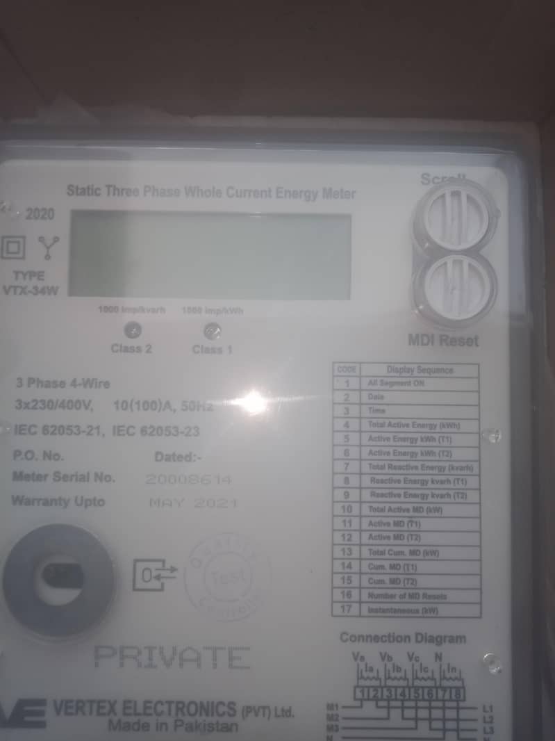 Three phase electric meter 0