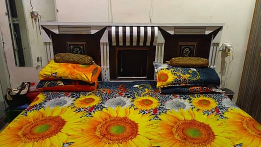 King Size bed 7.5 by 6.5 with mattress for sale