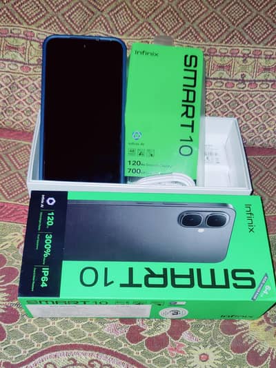 Infinix Smart 10 box open with warranty