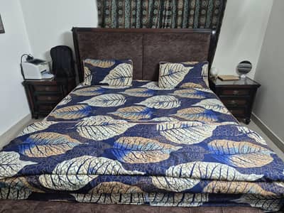 Habitt Bed with side tables dressing table and sethi