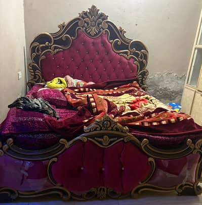 King size bed plus dressing table,side tables