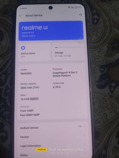 Realme Gt6 In excellent condition