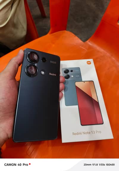 redmi note 13 pro  10by10 condition with box and charger demand 51,500