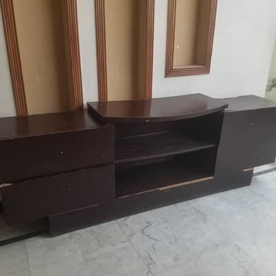 Dark brown wooden Tv Console