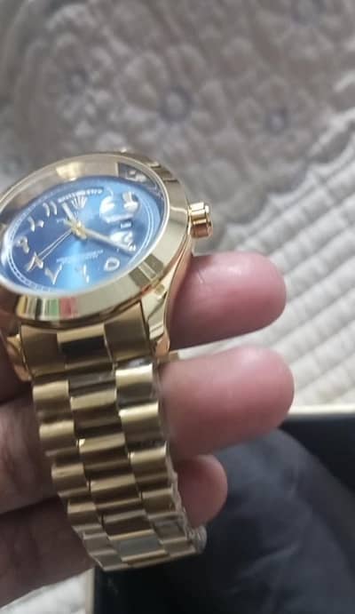 Rolex Day-Date Golden Arabic Dial Wristwatch