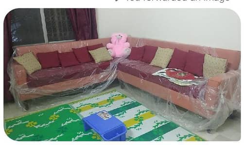 sofa L shape 3×3 seater & dewan for sell