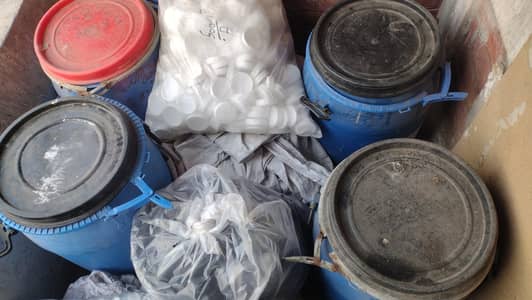 Empty Blue drum 50 Ltr