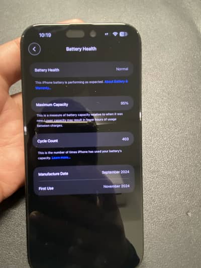 Iphone 16pro max 256gb with original cable and box pta