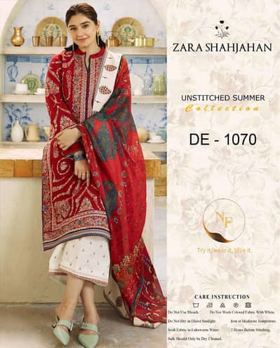 Lawn beautiful 3pc EMB Suit