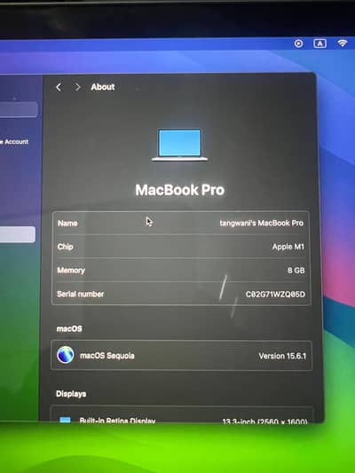 MACBOOK PRO M1    13"