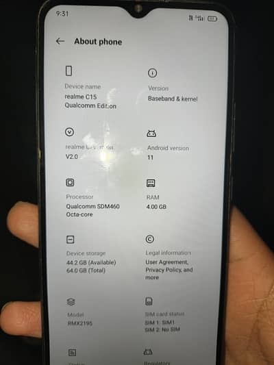 Realmi C15 4 64 Whatsapp number 03175180167