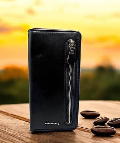 Uniser leather long wallet