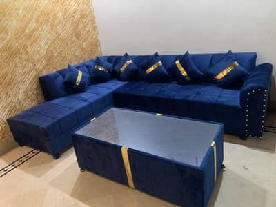 sofa set L shaped corner with table