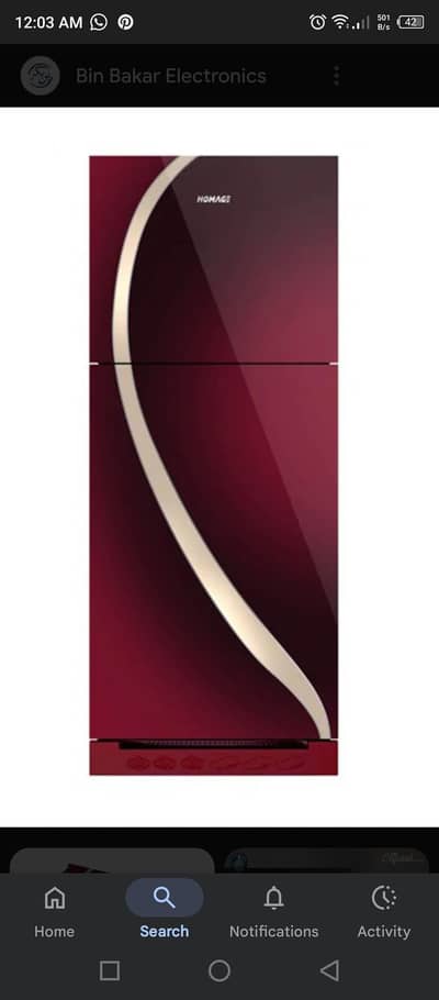 Homeage New Crystal Refrigerator