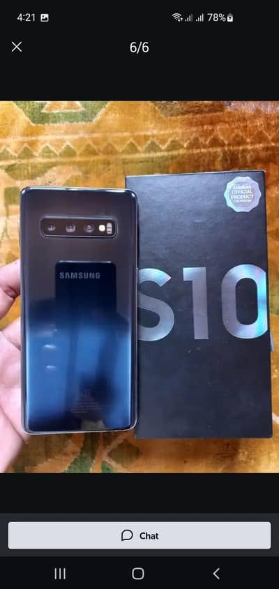samsung S10 dual sim official approved with box