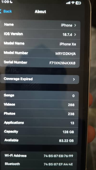 iphone XR pta approve 128 gb