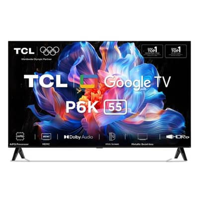 TCL 55P6K 55” 4K UHD Google TV | HDR10+ & MEMC | New Box Pack