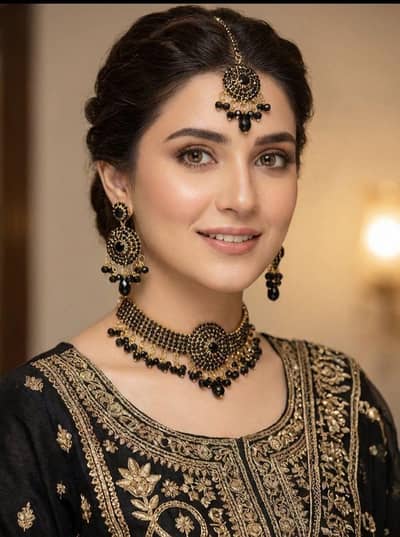 china stone neckless with earrings bindia