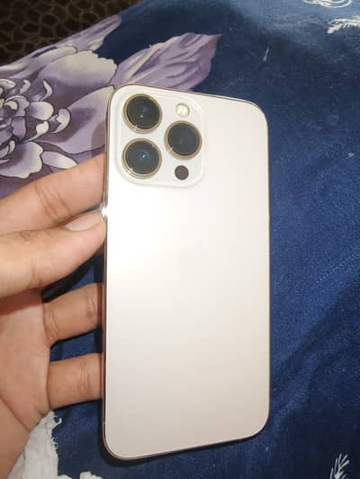 I phone 13 pro golden color with box 128gb health 95 (jv)