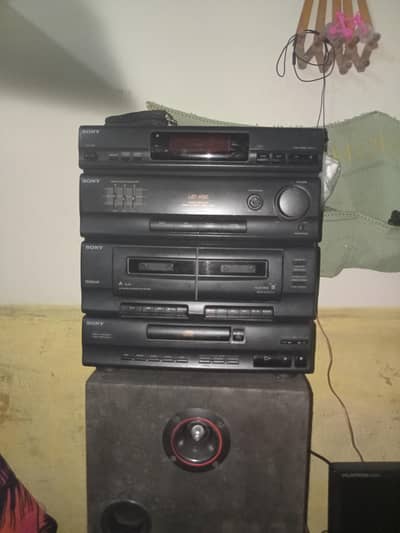 sony amp 220v with 2 speaker 10 inch