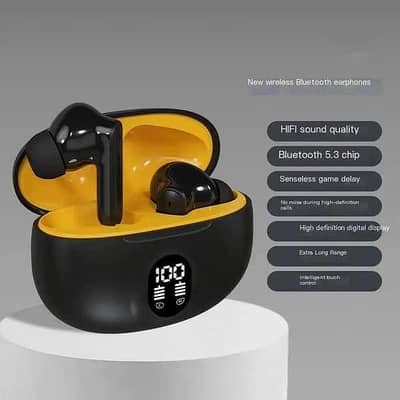 Stereo Earbuds digital LED display and provides long battery backup