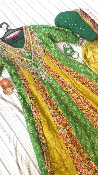 Original Samia Ahmed Custom made Green Peshwaas