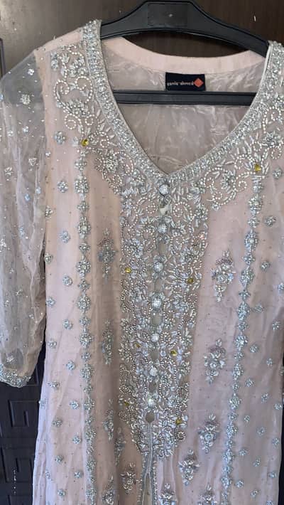 Original Samia Ahmed Pink and White 3pc Suit