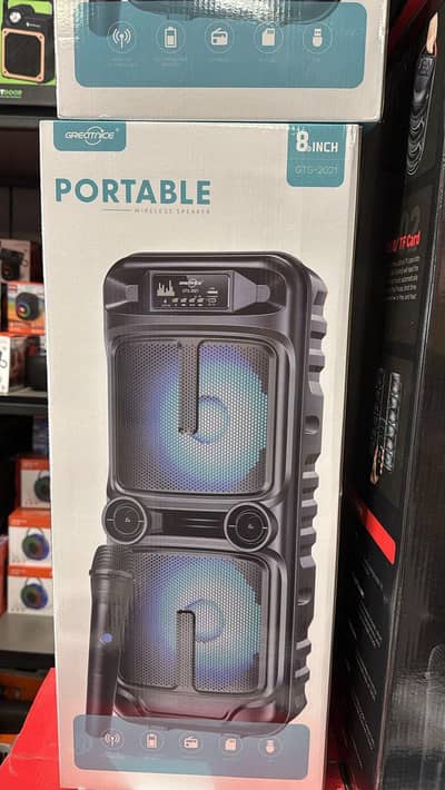 American Branded Speaker | Double 8-8 Inch Bluetooth Speaker with Mic