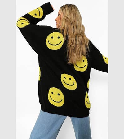 Oversized smile sweater