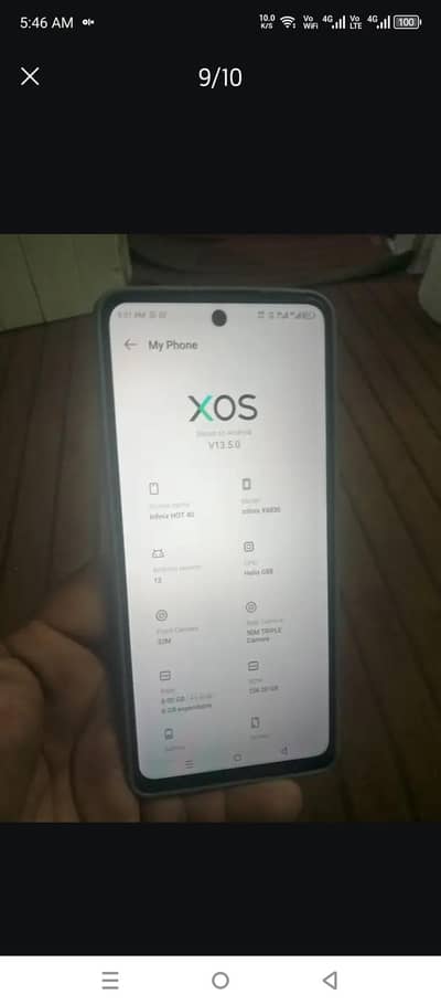 Infinix Hot 40 only set ram 8/256 no fault