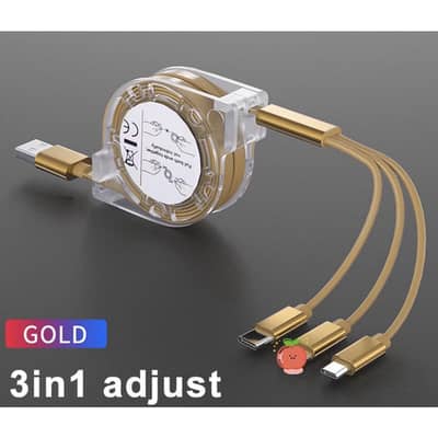 ‎3 in 1 Charging Cable Fast Charging Cable Type C, Micro USB and IOS.