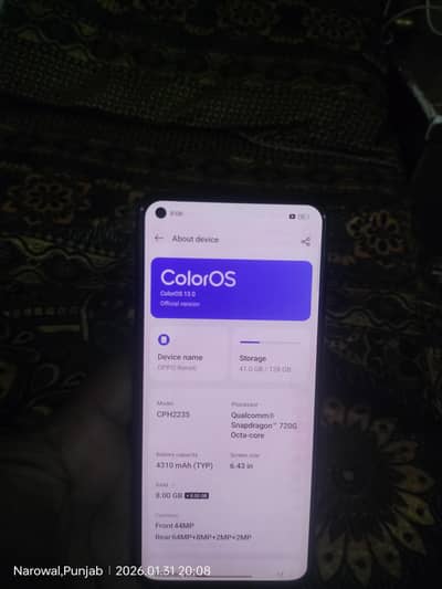 OPPO Reno 6 8-128 tottal origional with box