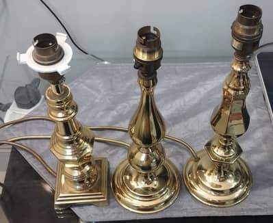Table Lamps 3 pcs full brass metal made in england