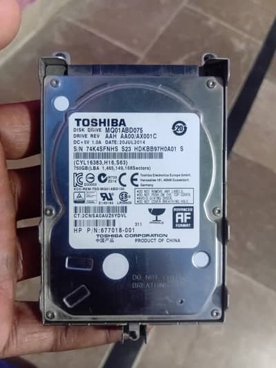 Toshiba 750 gb internal laptop hard drive