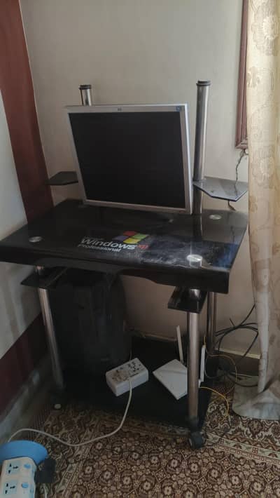 computer table and tp router