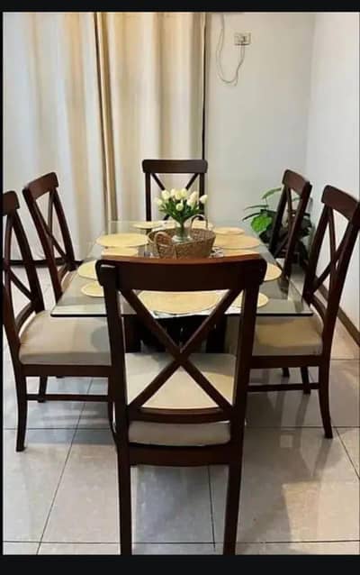 dining table, wooden dining table, 6chairs dining table, furniture