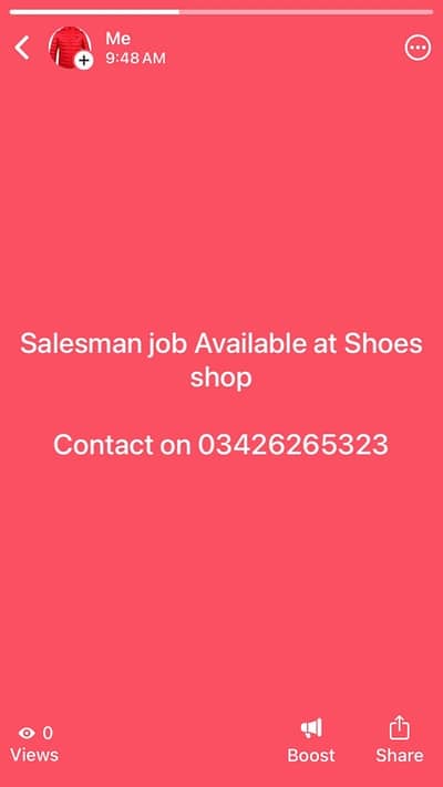 Salesman Job Available