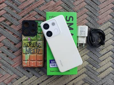 Infinix smart 7 4/64  With box charger 10/10 Condition