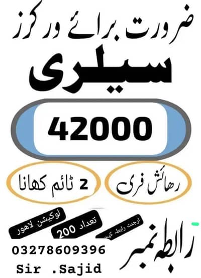 Need urgent staff Goli toffi packing factory in lahore