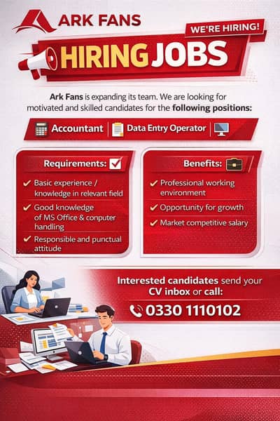 Accounts Job Data Entry Store in charge