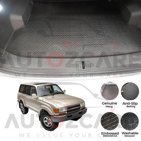 Toyota Land Cruiser China Rexine Custom-Size Trunk Mat - Model 1990-1998