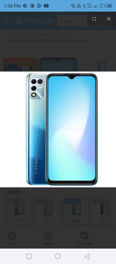 infinex hot 11 Mobil h mare paas 4 64 mamre h daba charger Sath h