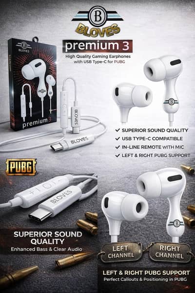 BLOVES Premium 3 Gaming Handsfree – Type-C