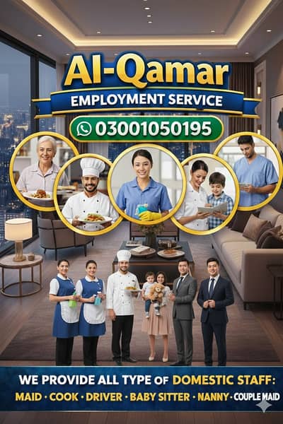 Maids / House Maids / cook / House chef / Baby Sitter maid available