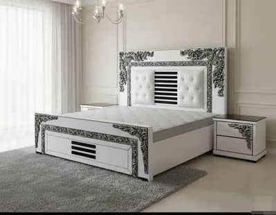 Bed /Poshish Bed /Double Bed/king Size Bed/Bed Dressing Side Table