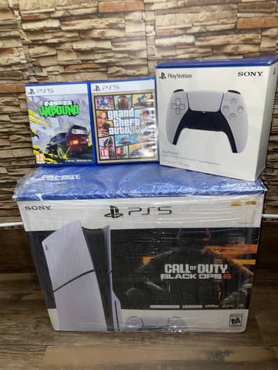 Ps5 Slim disc edition Complete box 2 controller 2 games