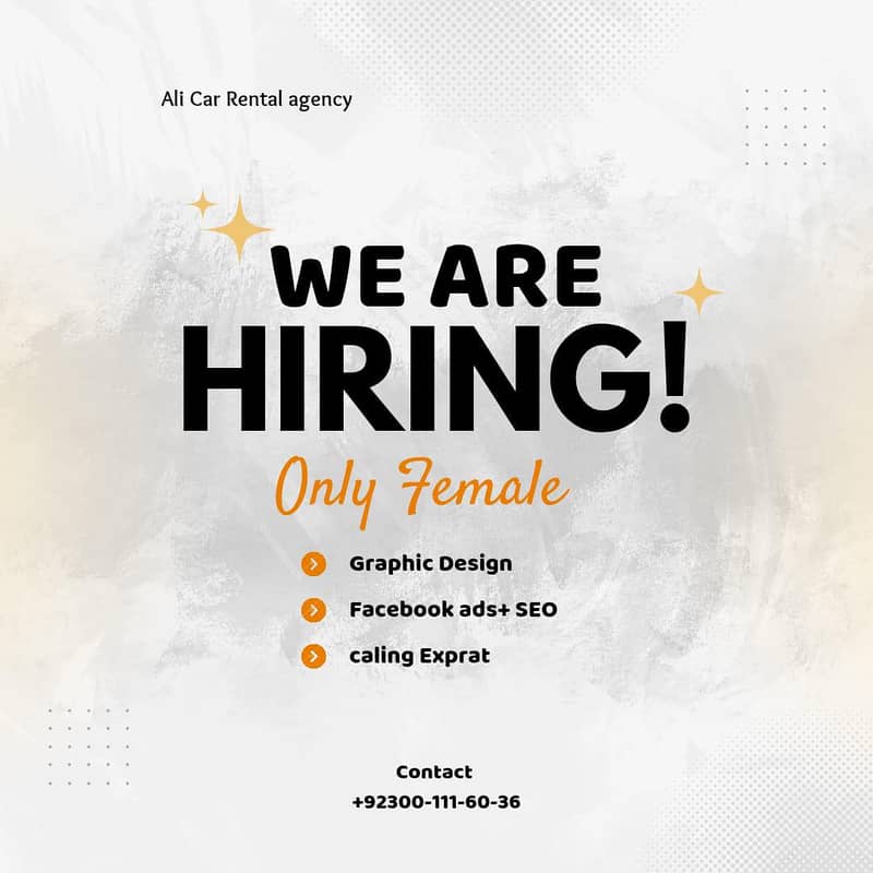 کسٹمر کی رہنمائی کے لئیے ایک خوش اخلاق خاتون کی ضرورت ہے 0