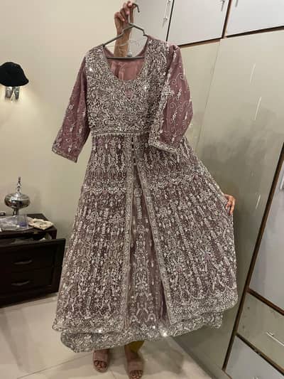 Unused Heavy Embroidered Maxi Dress – Bridal / Party Wear