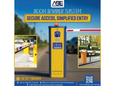 Boom Barrier with Integrated UHF RFID E-Tag System