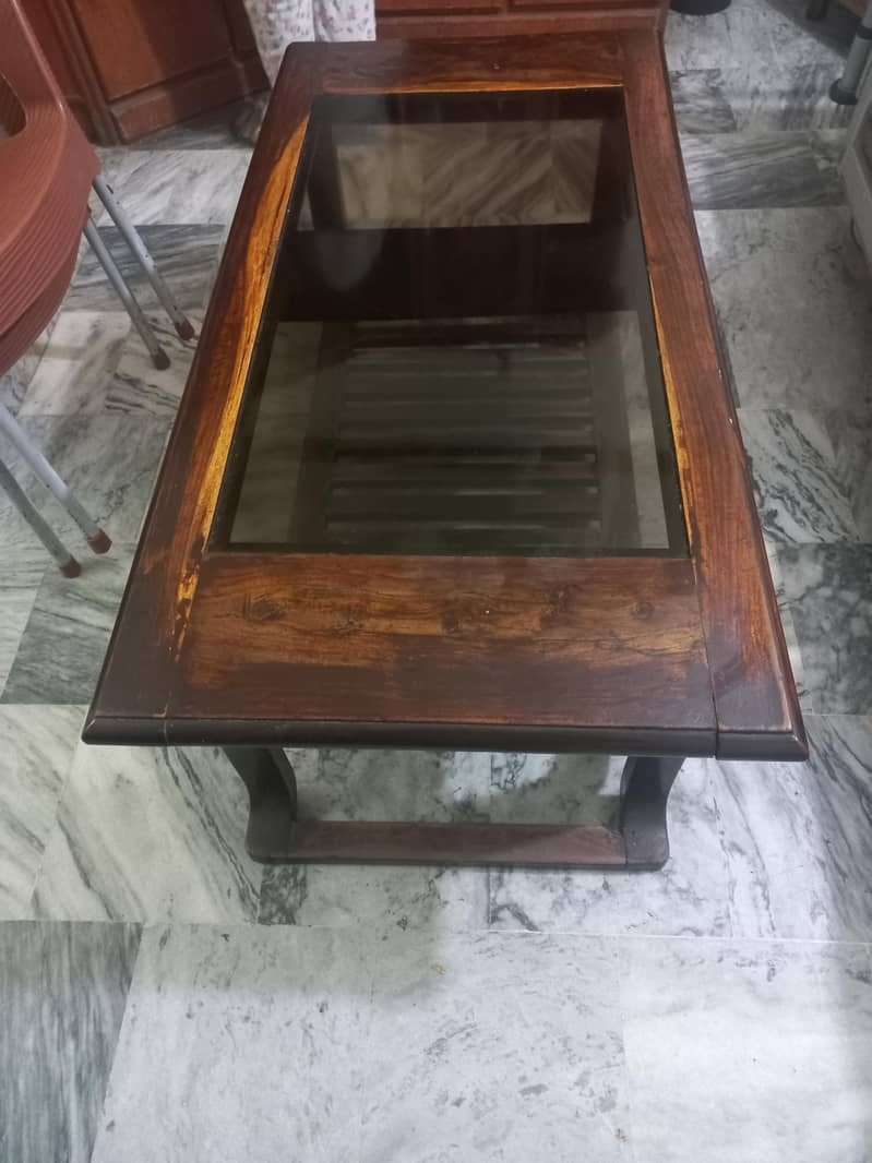 Sofa set 2+1  total 7 chairs 1 centre table 1 small table. 3